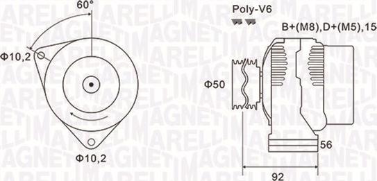 Magneti Marelli 063731491010 - Ģenerators ps1.lv