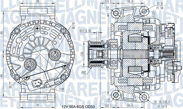 Magneti Marelli 063731439210 - Ģenerators ps1.lv