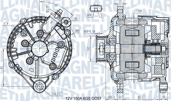 Magneti Marelli 063731430110 - Ģenerators ps1.lv