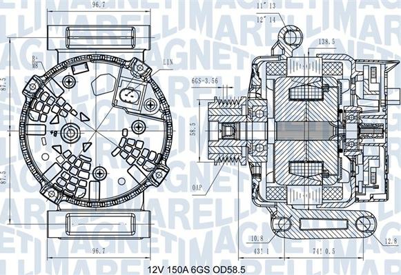 Magneti Marelli 063731546110 - Ģenerators ps1.lv