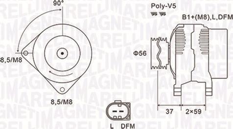 Magneti Marelli 063731541010 - Ģenerators ps1.lv