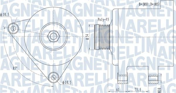 Magneti Marelli 063731559010 - Ģenerators ps1.lv