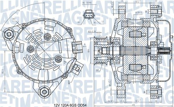 Magneti Marelli 063731557910 - Ģenerators ps1.lv