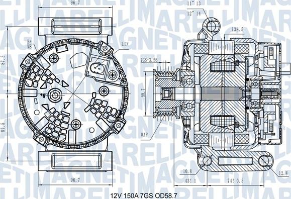 Magneti Marelli 063731557610 - Ģenerators ps1.lv