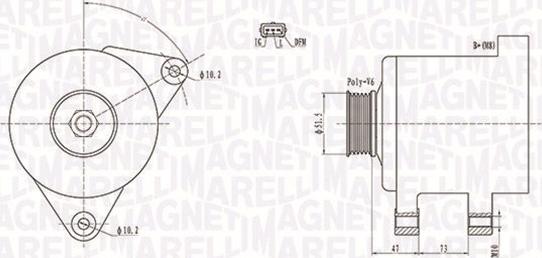 Magneti Marelli 063731569010 - Ģenerators ps1.lv