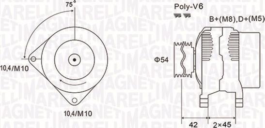 Magneti Marelli 063731564010 - Ģenerators ps1.lv