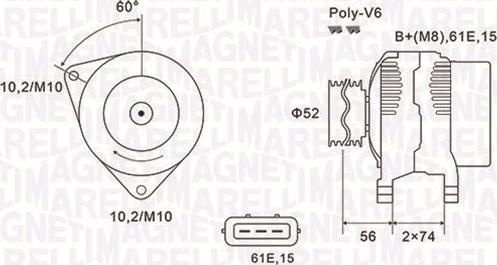 Magneti Marelli 063731580010 - Ģenerators ps1.lv