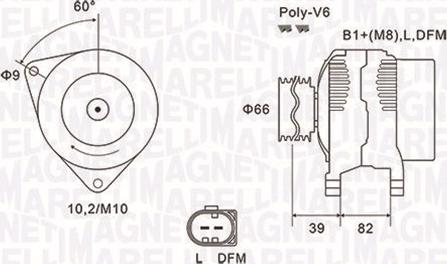 Magneti Marelli 063731588010 - Ģenerators ps1.lv