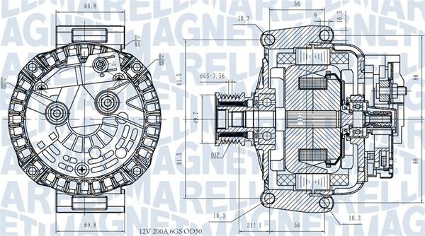 Magneti Marelli 063731531810 - Ģenerators ps1.lv