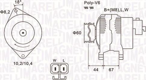 Magneti Marelli 063731526010 - Ģenerators ps1.lv