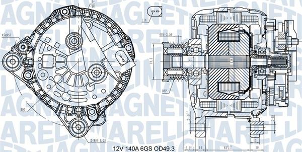 Magneti Marelli 063731576710 - Ģenerators ps1.lv