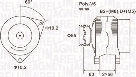 Magneti Marelli 063731577010 - Ģenerators ps1.lv