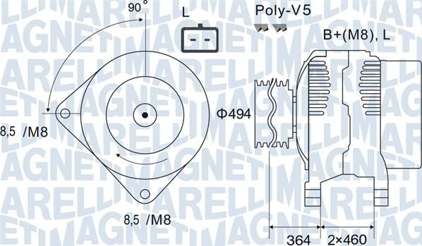 Magneti Marelli 063731645010 - Ģenerators ps1.lv