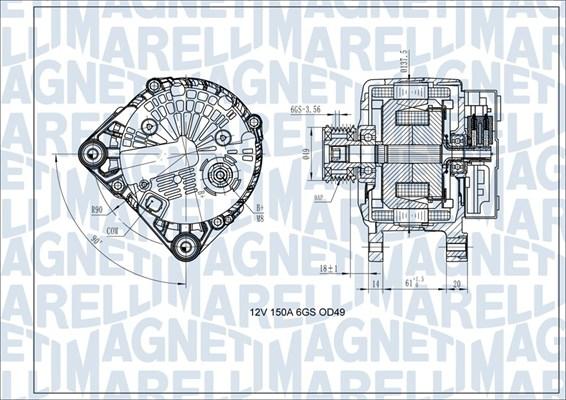 Magneti Marelli 063731618410 - Ģenerators ps1.lv