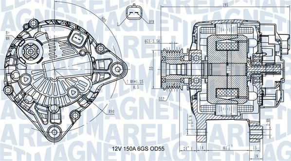 Magneti Marelli 063731617810 - Ģenerators ps1.lv