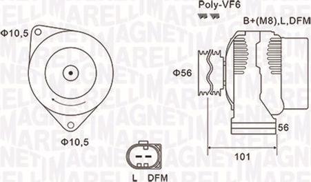 Magneti Marelli 063731689010 - Ģenerators ps1.lv