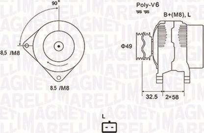 Magneti Marelli 063731627010 - Ģenerators ps1.lv