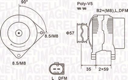 Magneti Marelli 063731675010 - Ģenerators ps1.lv