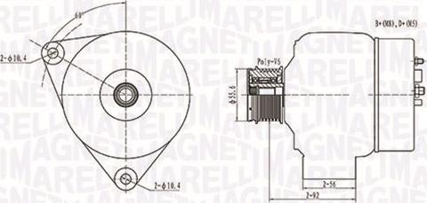 Magneti Marelli 063731090010 - Ģenerators ps1.lv