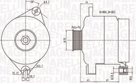 Magneti Marelli 063731086010 - Ģenerators ps1.lv