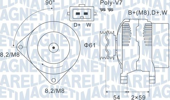 Magneti Marelli 063731143010 - Ģenerators ps1.lv