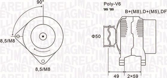 Magneti Marelli 063731147010 - Ģenerators ps1.lv