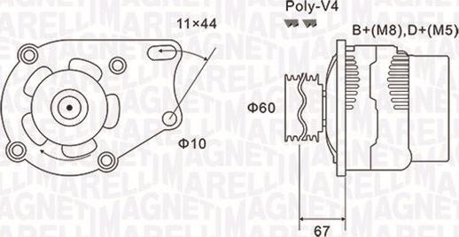 Magneti Marelli 063731153010 - Ģenerators ps1.lv