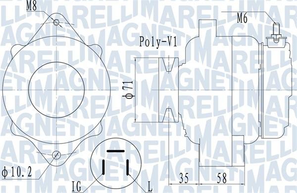 Magneti Marelli 063731120010 - Ģenerators ps1.lv