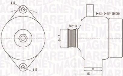 Magneti Marelli 063731890010 - Ģenerators ps1.lv