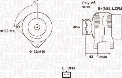 Magneti Marelli 063731850010 - Ģenerators ps1.lv