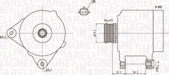 Magneti Marelli 063731860010 - Ģenerators ps1.lv