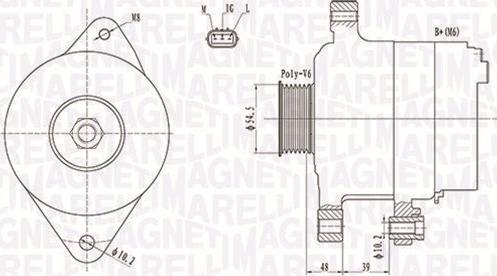 Magneti Marelli 063731800010 - Ģenerators ps1.lv