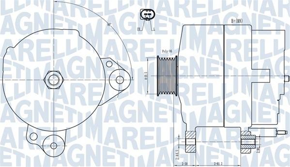 Magneti Marelli 063731817010 - Ģenerators ps1.lv