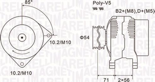 Magneti Marelli 063731833010 - Ģenerators ps1.lv