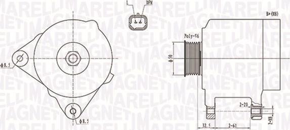 Magneti Marelli 063731824010 - Ģenerators ps1.lv