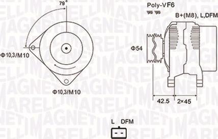 Magneti Marelli 063731879010 - Ģenerators ps1.lv