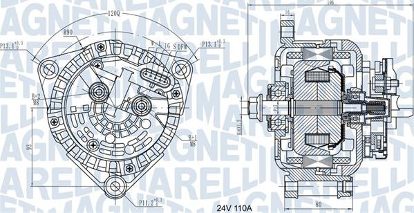 Magneti Marelli 063731871010 - Ģenerators ps1.lv