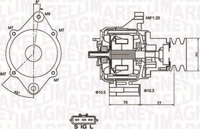 Magneti Marelli 063731367010 - Ģenerators ps1.lv