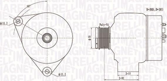 Magneti Marelli 063731300010 - Ģenerators ps1.lv