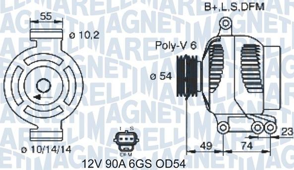 Magneti Marelli 063731388310 - Ģenerators ps1.lv