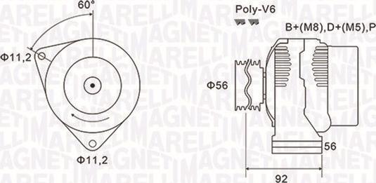 Magneti Marelli 063731299010 - Ģenerators ps1.lv