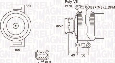 Magneti Marelli 063731740010 - Ģenerators ps1.lv