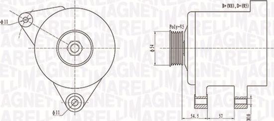 Magneti Marelli 063731747010 - Ģenerators ps1.lv