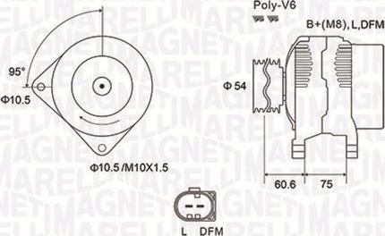 Magneti Marelli 063731757010 - Ģenerators ps1.lv