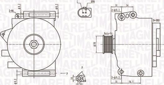 Magneti Marelli 063731701010 - Ģenerators ps1.lv