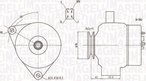 Magneti Marelli 063731783010 - Ģenerators ps1.lv