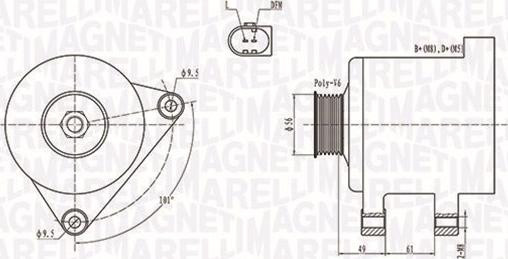 Magneti Marelli 063731782010 - Ģenerators ps1.lv