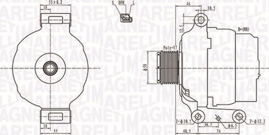 Magneti Marelli 063731779010 - Ģenerators ps1.lv