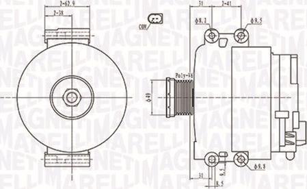 Magneti Marelli 063731774010 - Ģenerators ps1.lv