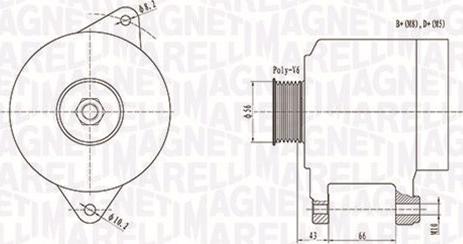 Magneti Marelli 063738250010 - Ģenerators ps1.lv